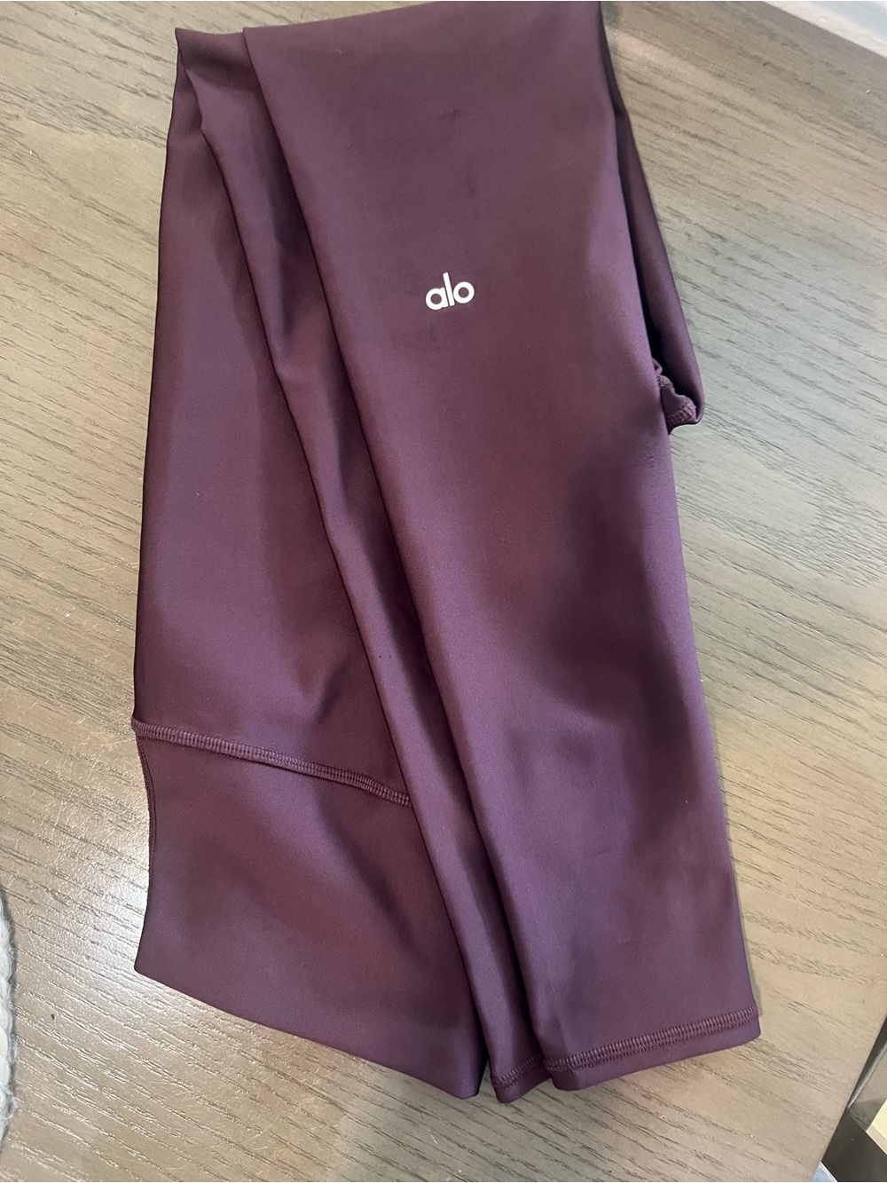 ALO Yoga High-Waist Burgundy Leggings - Picture 2 of 3